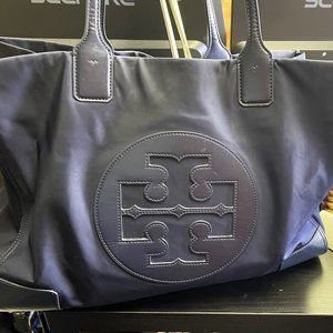 Tory Burch Navy Large Tote Bag